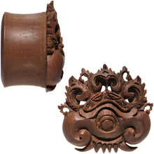 将图片加载到图库查看器，3/4 Organic Wood Dark Magic Hand Carved Plug Set
