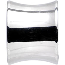 将图片加载到图库查看器，1/2 Moveable Clear Cubic Zirconia Stainless Steel Saddle Plug
