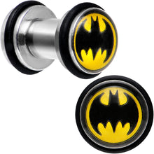 Load image into Gallery viewer, 4G Stainless Steel Barbell Illusion Batman Mini Ear Plug Set
