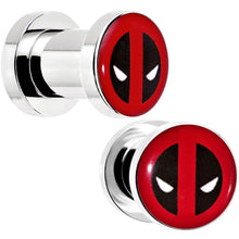 Load image into Gallery viewer, 2G Stainless Steel Licensed Deadpool Logo Screw Fit Plug Set
