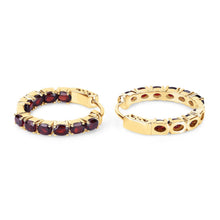 Load image into Gallery viewer, 4.00 Carat Genuine Garnet .925 Sterling Silver Earrings
