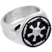 Load image into Gallery viewer, Licensed Steel Star Wars Galactic Empire Symbol Ring
