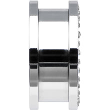 Load image into Gallery viewer, 20mm Stainless Steel Clear Gem Red Heart Tunnel Plug
