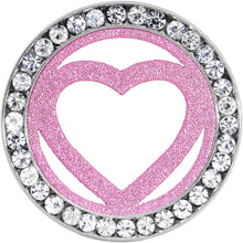 Load image into Gallery viewer, 20mm Stainless Steel Clear Gem Pink Heart Tunnel Plug
