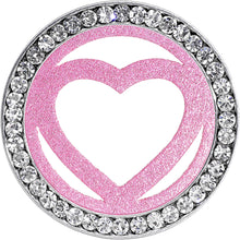 Load image into Gallery viewer, 7/8 Stainless Steel Clear Gem Pink Heart Tunnel Plug
