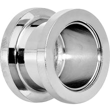 Load image into Gallery viewer, 1/2 Stainless Steel Clear Gem Anchor Tunnel Plug
