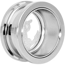 将图片加载到图库查看器，18mm Stainless Steel Clear Gem Anchor Tunnel Plug
