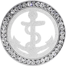 将图片加载到图库查看器，7/8 Stainless Steel Clear Gem Anchor Tunnel Plug
