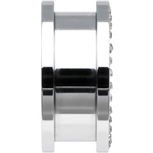 Load image into Gallery viewer, 20mm Stainless Steel Clear Gem Pink Anchor Tunnel Plug
