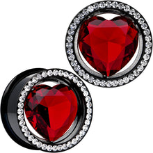 将图片加载到图库查看器，7/8 Red Heart Insert Anodized Titanium Internally Threaded Plug Set
