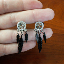 Load image into Gallery viewer, 0G Clear Gem Steel Single Flare Tree of Life Dangle Plug Set

