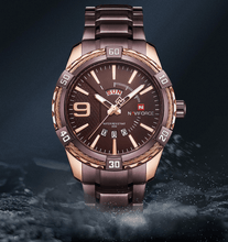 Load image into Gallery viewer, Men's  Luxury Stainless steal Waterproof Watch With Day And Date Display Unique Design Perfect Gift In Modern Metal Men  Wrist Watch Design
