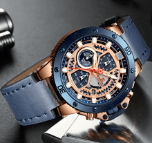 将图片加载到图库查看器，Men's Casual Waterproof Watch With Chronometers And Fluorescent Hands Excellent Design Perfect Gift
