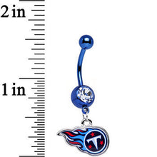 Load image into Gallery viewer, Officially Licensed NFL Tennessee Titans Dangle Belly Ring
