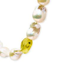 将图片加载到图库查看器，14K Yellow Gold Citrine, Amethyst, and Baroque Pearl Strand Necklace - 18" Inches
