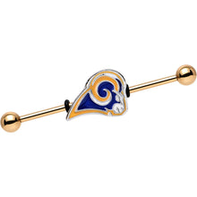 Load image into Gallery viewer, Officially Licensed St. Louis Rams Logo Industrial Barbell 38mm
