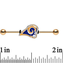 Load image into Gallery viewer, Officially Licensed St. Louis Rams Logo Industrial Barbell 38mm
