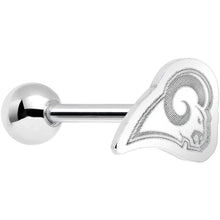 Load image into Gallery viewer, Officially Licensed St. Louis Rams Cut Out Barbell Tongue Ring
