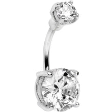 Load image into Gallery viewer, Clear Double Gem Elegant Belly Ring
