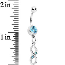将图片加载到图库查看器，Aqua Gem Infinite Hope Dangle Belly Ring
