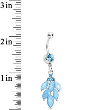Load image into Gallery viewer, Aqua Gem Elegant Chandlier Dangle Belly Ring

