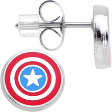 Load image into Gallery viewer, Officially Licensed 316L Stainless Steel Captain America Earrings
