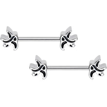 Load image into Gallery viewer, 14G 5/8 Swallow Bird Nipple Barbell Set
