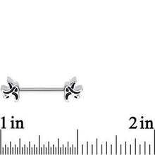 Load image into Gallery viewer, 14G 5/8 Swallow Bird Nipple Barbell Set
