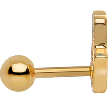 Load image into Gallery viewer, Gold Plated Stainless Steel All-Seeing Hamsa Tragus Cartilage Earring
