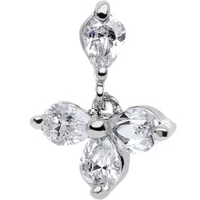 Load image into Gallery viewer, 16G 1/4 Clear Cubic Zirconia Dangle Tragus Cartilage Earring

