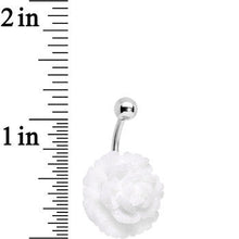 将图片加载到图库查看器，White Gerbera Flower Belly Ring
