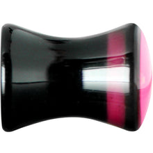 将图片加载到图库查看器，2G Black Acrylic Hot Pink Heart Saddle Plug
