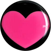 Load image into Gallery viewer, 5/8 Black Acrylic Hot Pink Heart Saddle Plug
