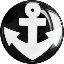 将图片加载到图库查看器，9/16 Black Acrylic Drop the White Anchor Saddle Plug
