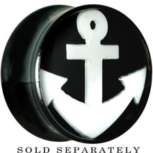 将图片加载到图库查看器，18mm Black Acrylic Drop the White Anchor Saddle Plug
