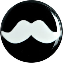 将图片加载到图库查看器，9/16 Black Acrylic White Mustache Saddle Plug
