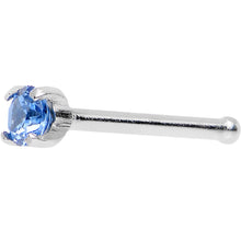 将图片加载到图库查看器，20G 2mm Bright Blue Cubic Zirconia Nose Bone
