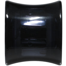 Load image into Gallery viewer, Black Acrylic Clear Gem Inlay Saddle Tunnel Plug 0G to 1 Inch
