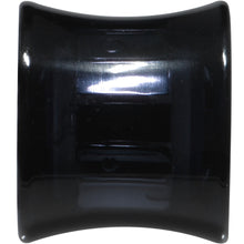 Load image into Gallery viewer, Black Acrylic Red and Clear Gem Inlay Saddle Tunnel Plug 0G to 1 Inch
