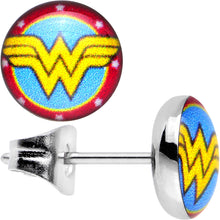 Load image into Gallery viewer, Officially Licensed 316L Stainless Steel Wonder Woman Stud Earrings
