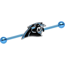 Load image into Gallery viewer, Officially Licensed Carolina Panthers Logo Industrial Barbell 38mm
