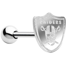 Load image into Gallery viewer, Officially Licensed Oakland Raiders Barbell Tongue Ring
