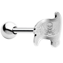 Load image into Gallery viewer, Officially Licensed Tampa Bay Buccaneers Barbell Tongue Ring
