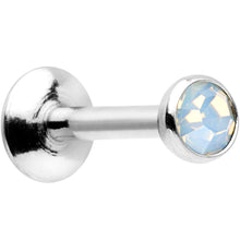 Load image into Gallery viewer, 1/4 Stainless Steel 3mm White Opalite Tragus Cartilage Earring
