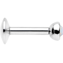 Load image into Gallery viewer, 1/4 Stainless Steel 3mm White Opalite Tragus Cartilage Earring
