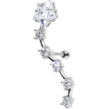 Load image into Gallery viewer, Stainless Steel CZ Shooting Star Right Tragus Cartilage Earring
