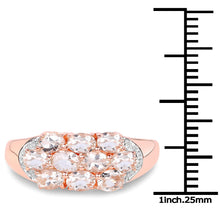 将图片加载到图库查看器，1.50 Carat Genuine Morganite .925 Sterling Silver Ring
