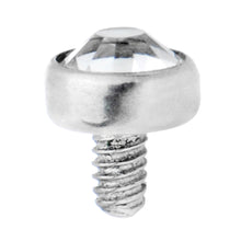将图片加载到图库查看器，Grade 23 Titanium 3mm Clear Externally Threaded Dermal Top
