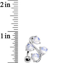将图片加载到图库查看器，Moonstone Vine Top Mount Belly Ring
