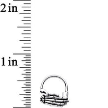 将图片加载到图库查看器，16G Stainless Steel Spooky Skeleton Hand Septum Clicker
